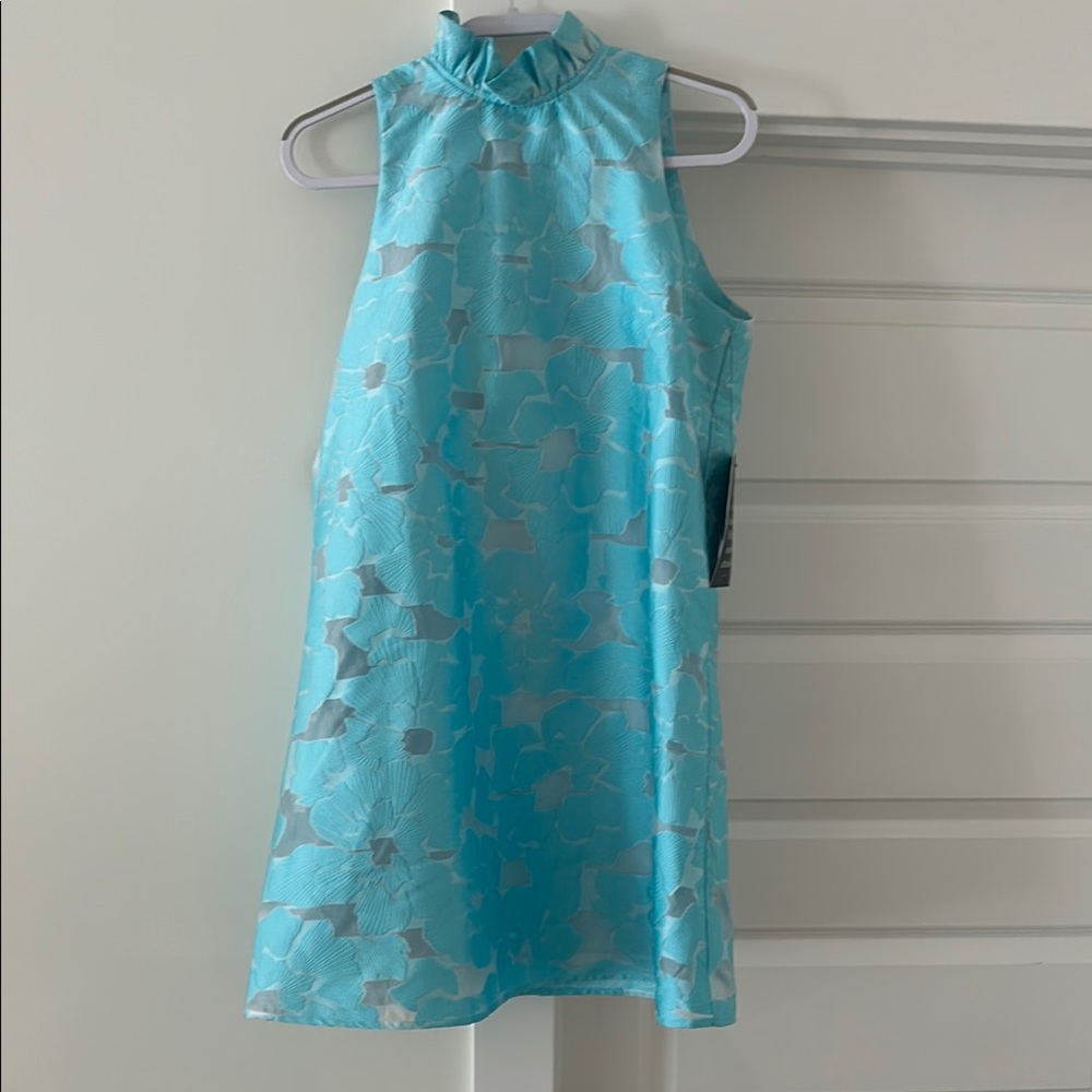Tuckernuck Turquoise Floral Mini Dress